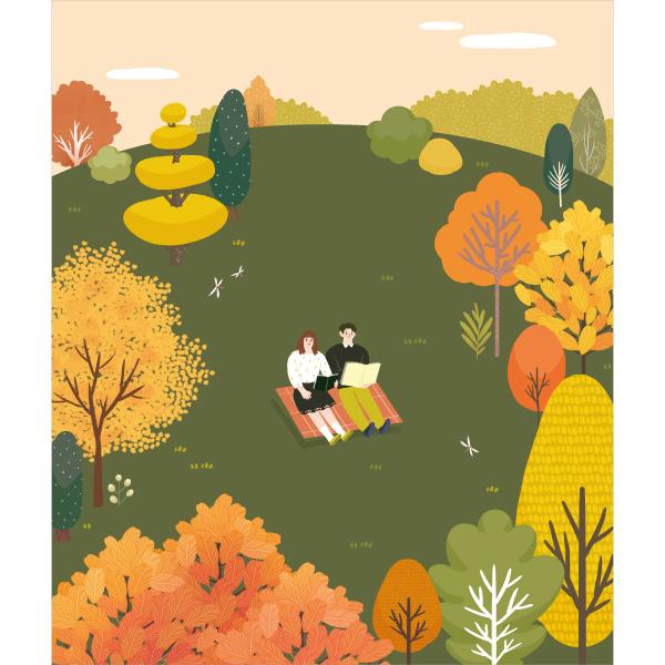 가을배경현수막 단풍 독서 398-칭찬나라큰나라