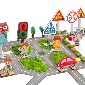 교통안전표지판 교통기관 만들기재료-유치원 어린이집 만들기재료 민화샵-칭찬나라큰나라