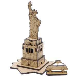 모또 나무 미국 자유의여신상 입체퍼즐 만들기-칭찬나라큰나라