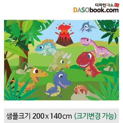 정글숲속(공룡)배경현수막-018-칭찬나라큰나라