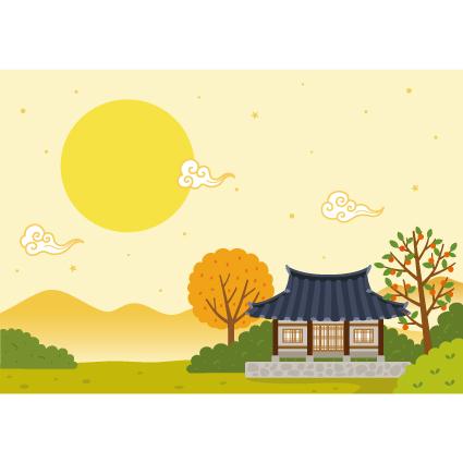 가을배경현수막(보름달)-198-칭찬나라큰나라