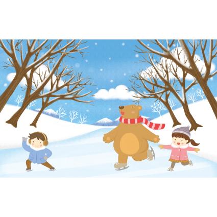 겨울배경현수막(스케이트보드)-124-칭찬나라큰나라