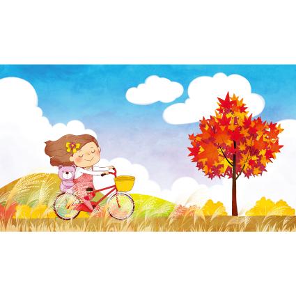 가을배경현수막(자전거)-248-칭찬나라큰나라