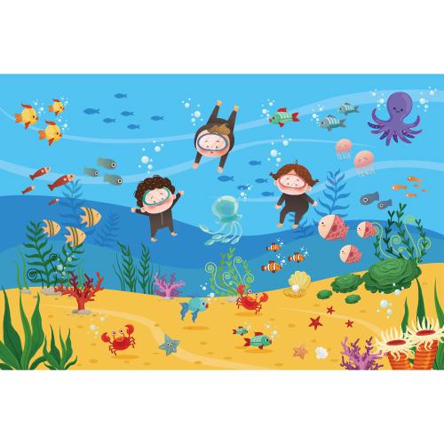 여름배경현수막(바다속잠수)-455-칭찬나라큰나라