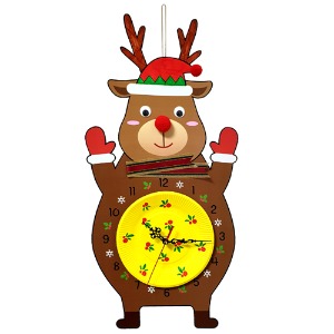 [만들기]크리스마스 루돌프 벽걸이시계 만들기-칭찬나라큰나라